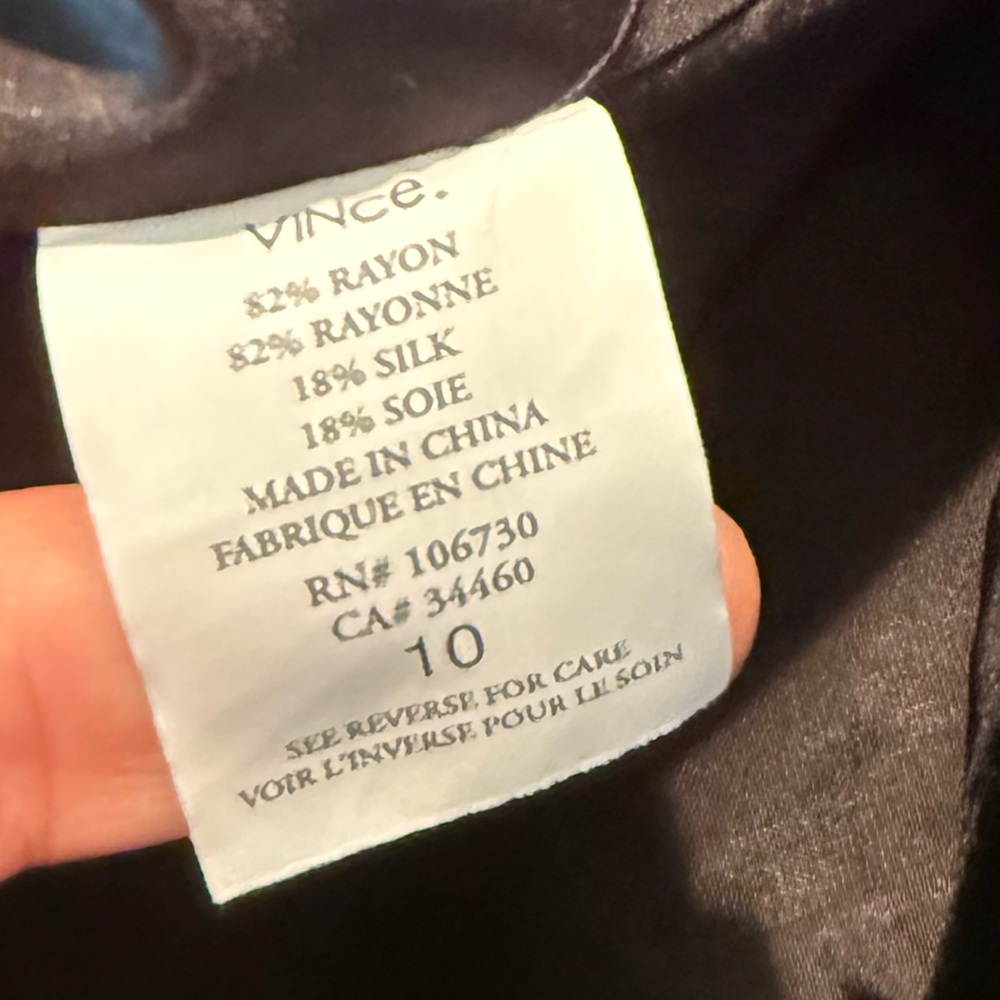 New! Vince Black Velvet Jacket Size 10 - Picture 7 of 10